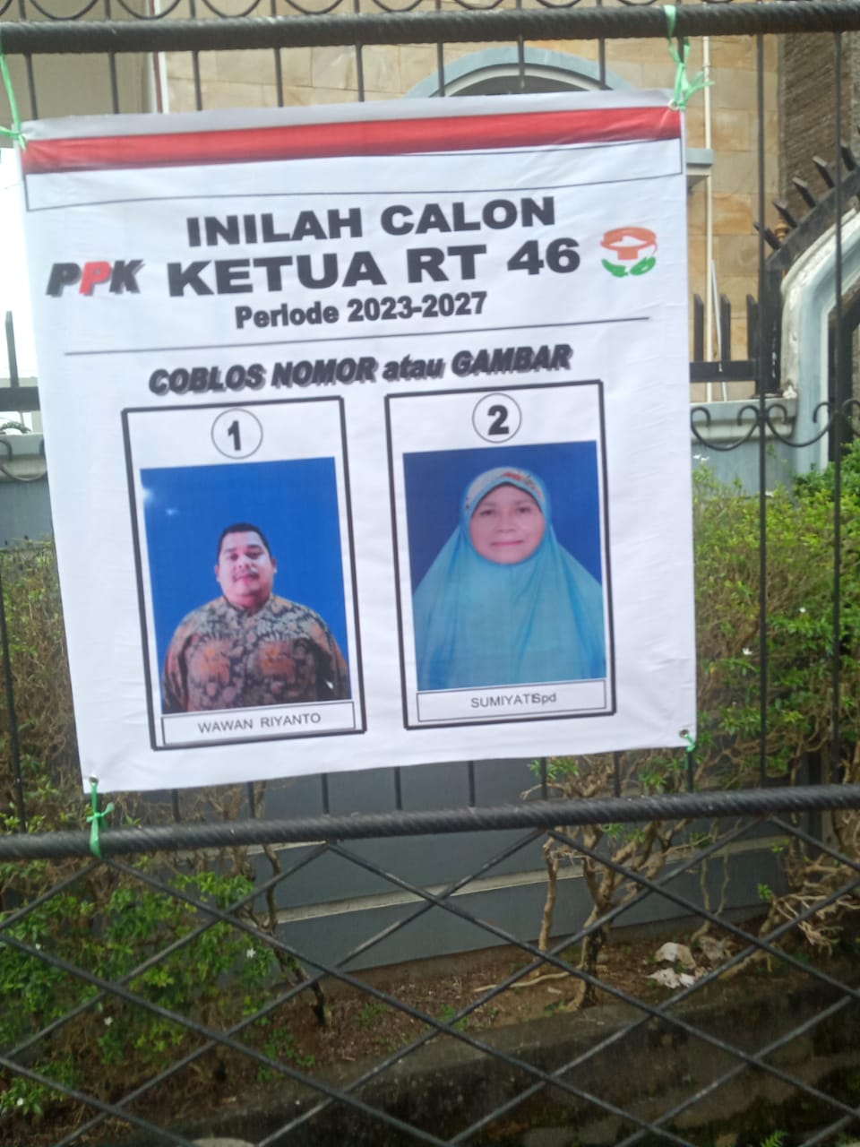 Ayo Gunakan Hak Pilih, di Pesta Demokrasi Pemilihan Ketua RT Komplek Taman Bukit Rafflesia Palembang