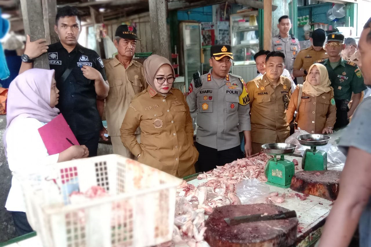 Pastikan Stok dan Harga Tetap Aman dan Stabil, Pemda PALI Cek Pedagang Pasar