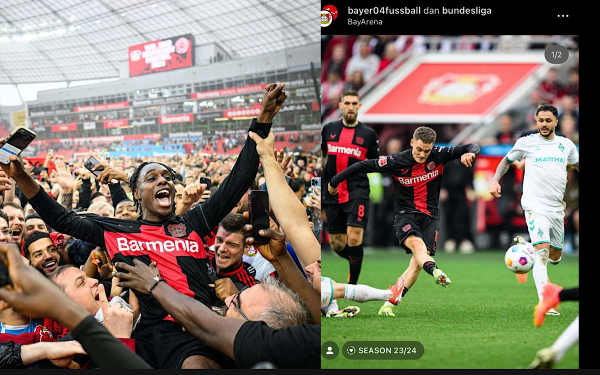 Bayer Leverkusen Juara Liga Jerman Setelah 43 Laga Tanpa Kalah dan Puasa 119 Tahun 