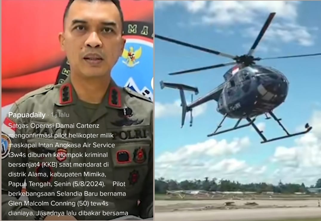 Tragis, Pilot Selandia Baru Ini Dieksekusi KKB, Bagaimana Nasib Pilot Susi Air? Masih Misterius