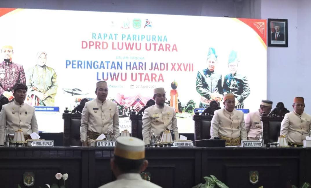 Ketua DPRD Luwu Utara Pimpin Rapat Paripurna Istimewa HUT Kabupaten