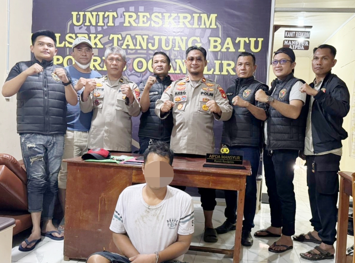 Sedang Transaksi Narkoba di Jalan Lapangan Sepakbola, Polsek Tanjung Batu Ogan Ilir Amankan Bandar Sabu
