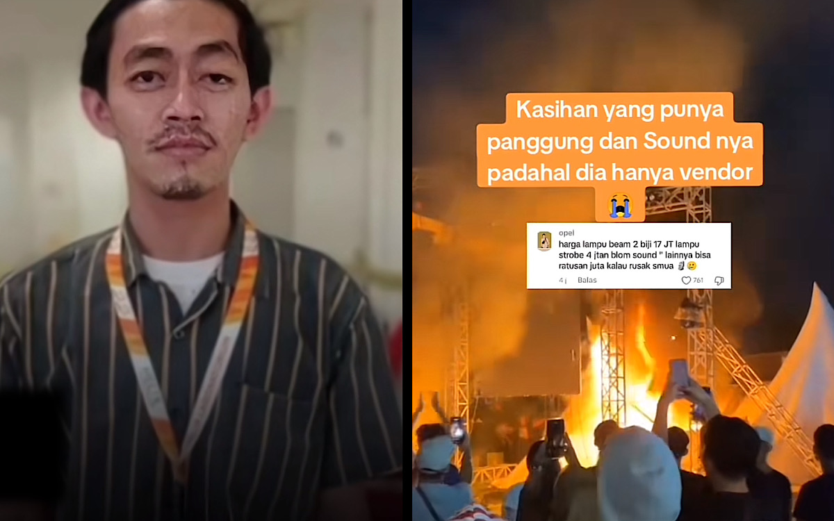 Ketua Panitia Konser ‘Lentera Festival’ Ditangkap, Vendor Rugi Konser Berubah Jadi Aksi Anarkis Bakar-bakaran 