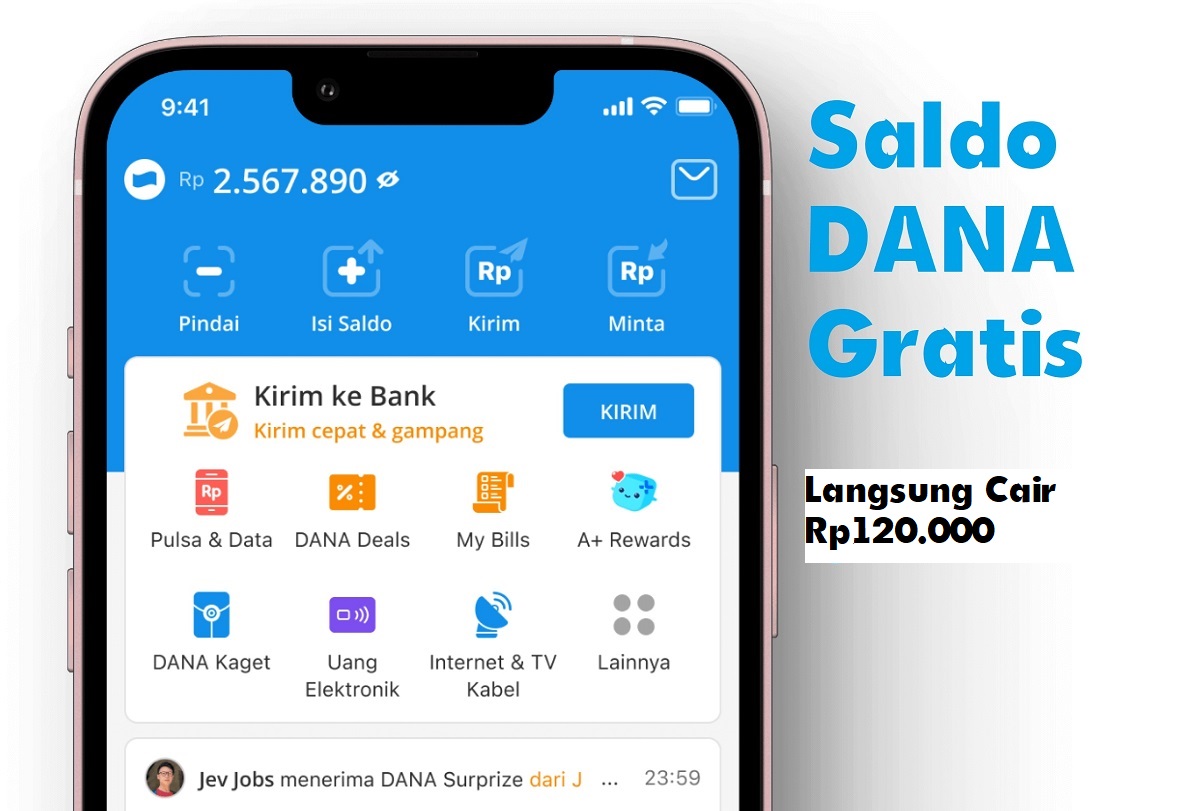 Mudah dan Cepat, Saldo DANA Gratis Rp120.000 Langsung Cair, Klaim Link DANA Kaget Hari Ini