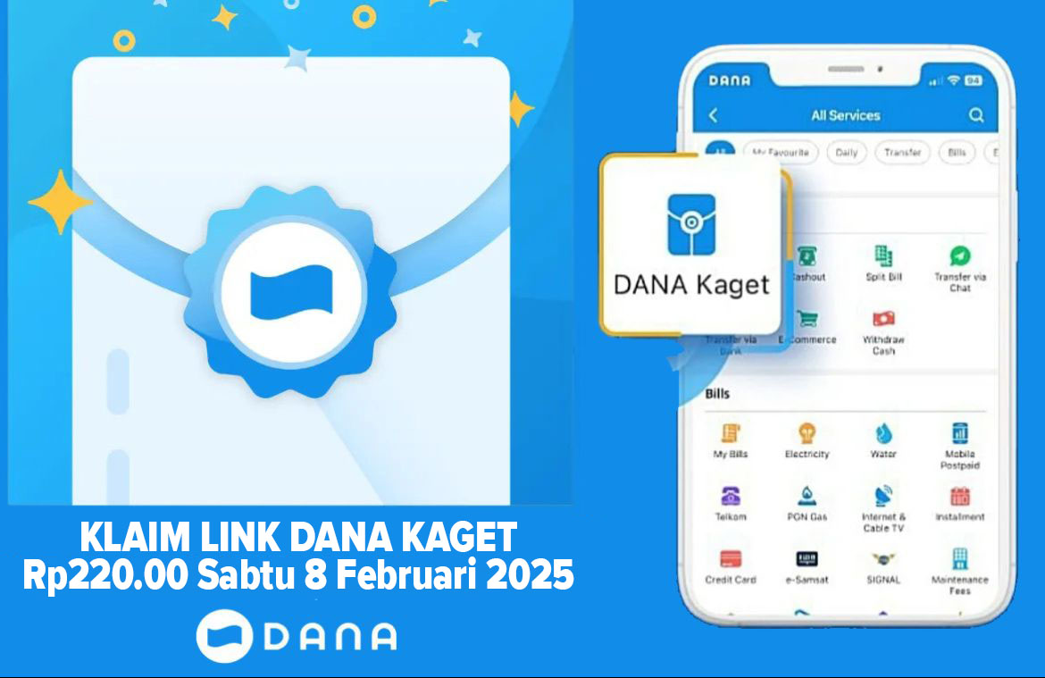 Tergacor! Klik Link DANA Kaget Hari Ini Gratis Saldo Hingga Rp220 Ribu