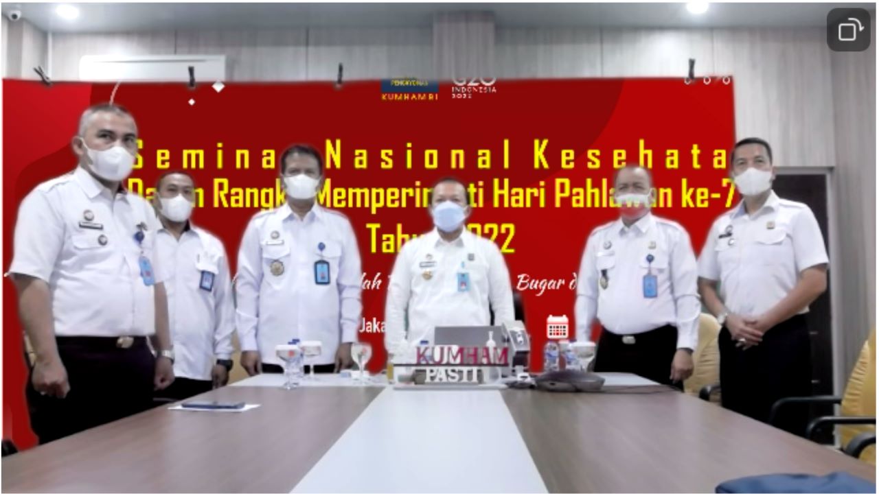 Kakanwil Kemenkumham Sumsel Ikuti Seminar Nasional Kesehatan Hari Pahlawan Ke-77