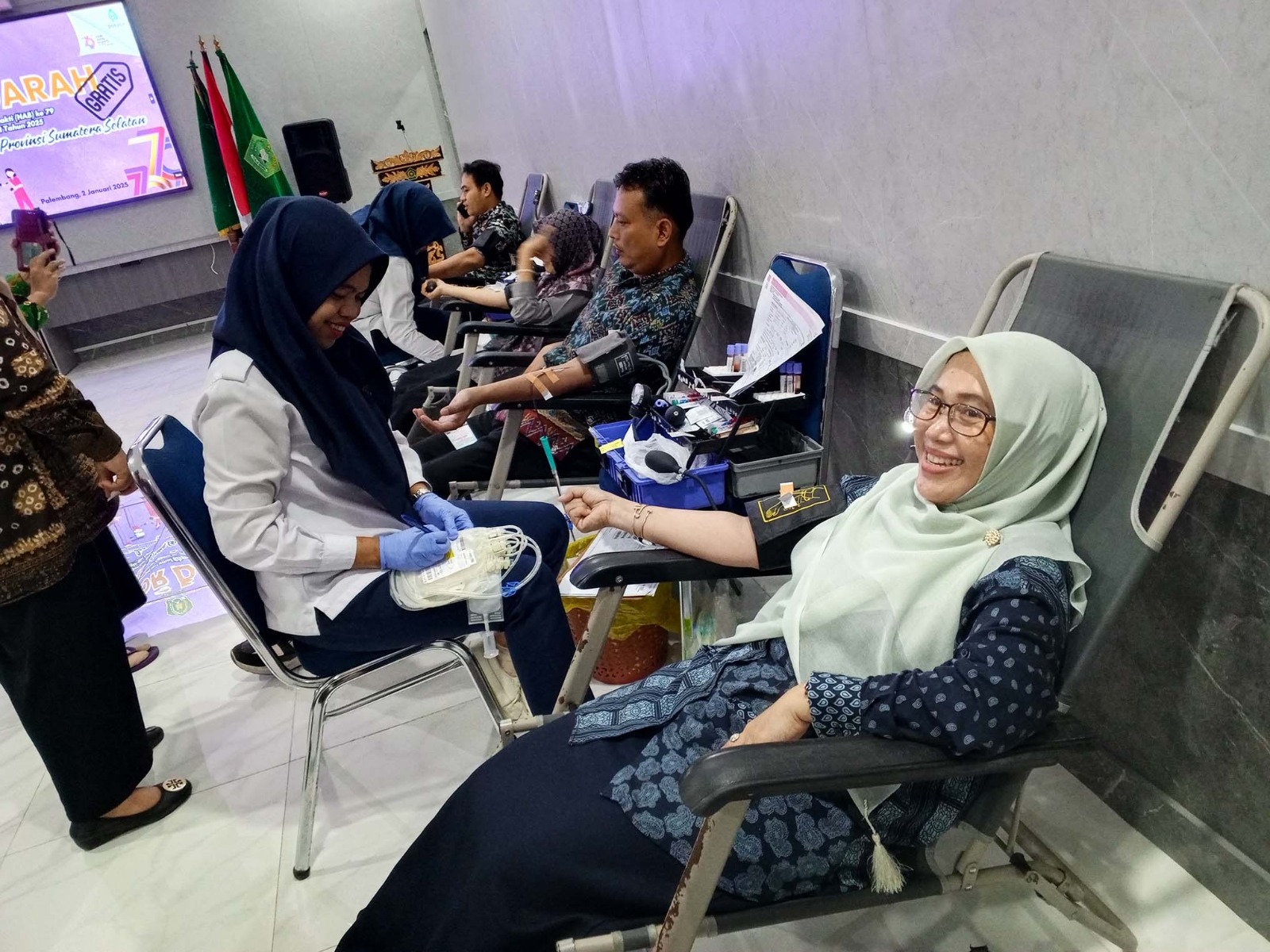 Meriahkan HAB ke-79, Kemenag Sumsel Gelar Aksi Sosial Donor Darah, Berhasil Kumpulkan 44 Kantong Darah 