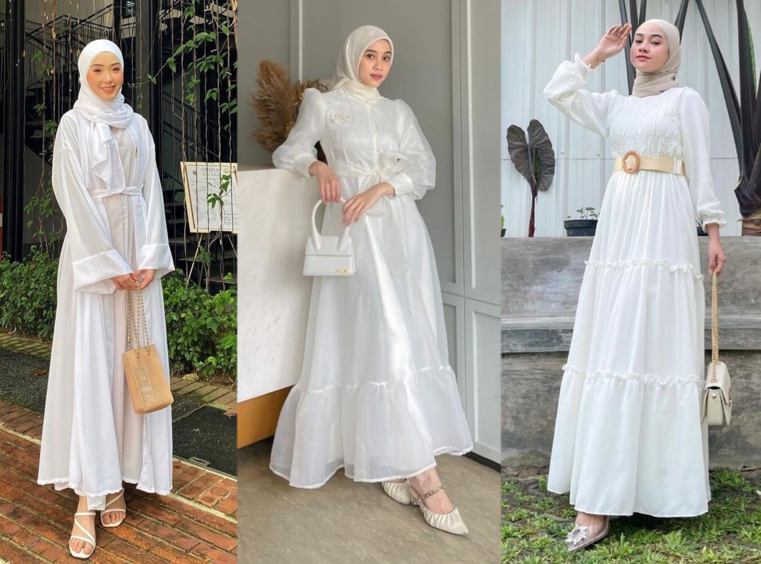 Spoiler Tren Fashion Ramadhan 2024, Gamis Elegan Nuansa Putih yang Anggun Bakal Jadi Favorit