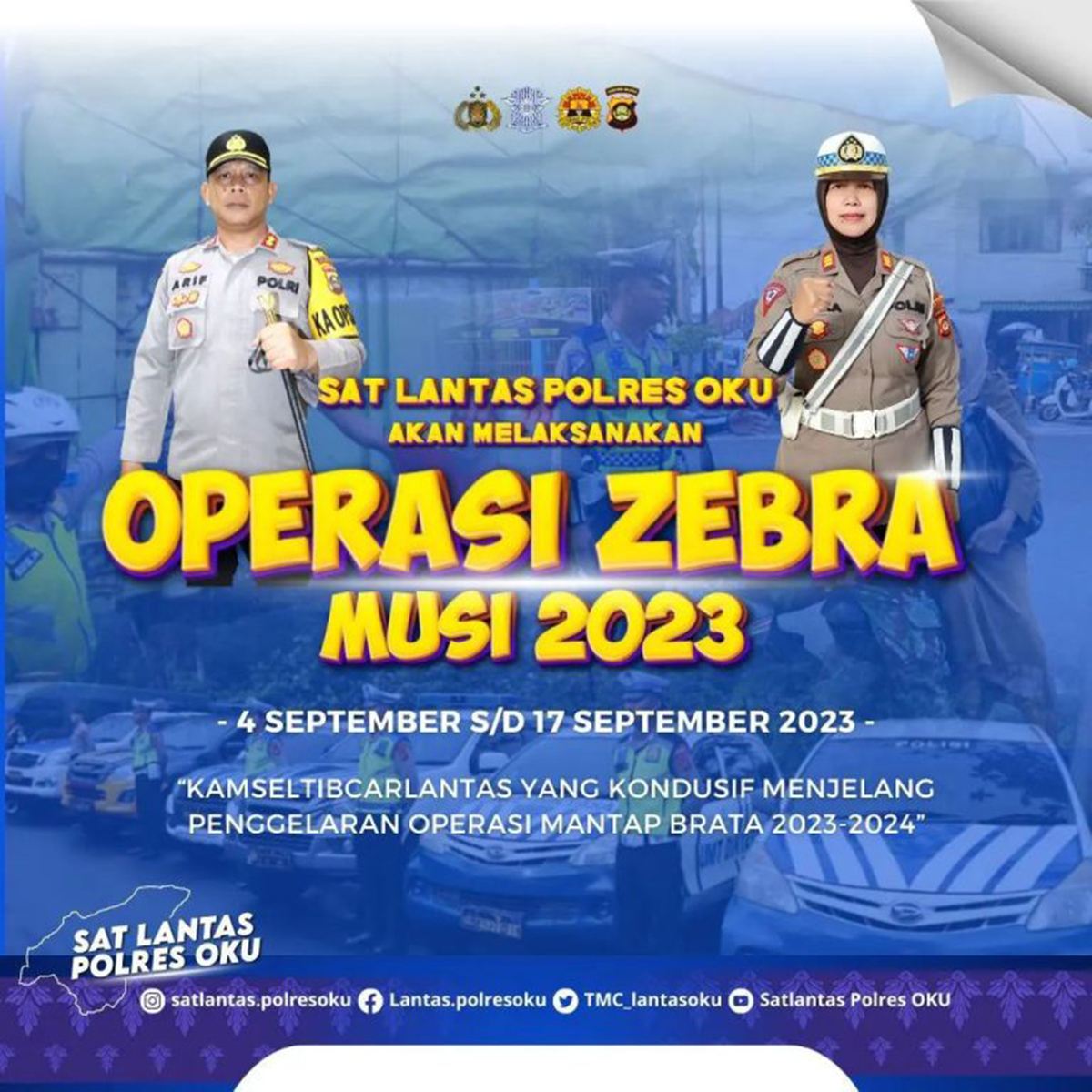 Polres OKU Gelar Operasi Zebra Musi 2023 Secara Serentak