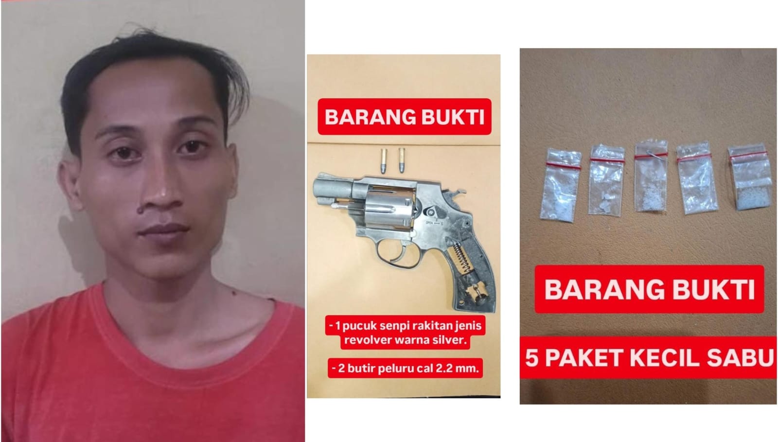 Tangkap Pemilik Senpi Rakitan di Air Kumbang Banyuasin, Jatanras Temukan 5 Paket Sabu-Sabu