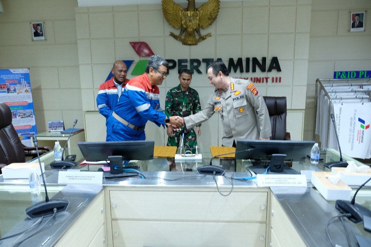 MoU Kilang Pertamina Plaju & Polrestabes Palembang Wujudkan Keamanan, Ketahanan Energi Nasional 