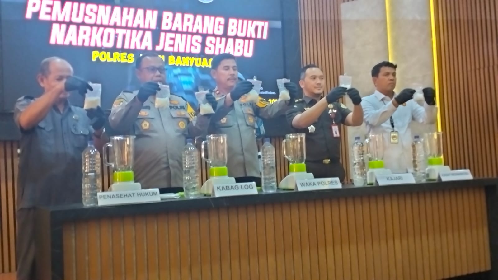 Sabu-Sabu Senilai Rp500 Juta di Muba Milik Seorang Bandar Asal Palembang Diblender