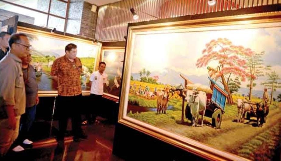 Pameran Lukisan Karya Anggota Komunitas Pelukis Indonesia di Novotel Palembang