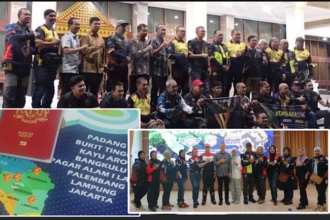 Kembar Asia, 28 Bikers Negeri Jiran Malaysia Berwisata Eksplorasi Alam Sumatera 