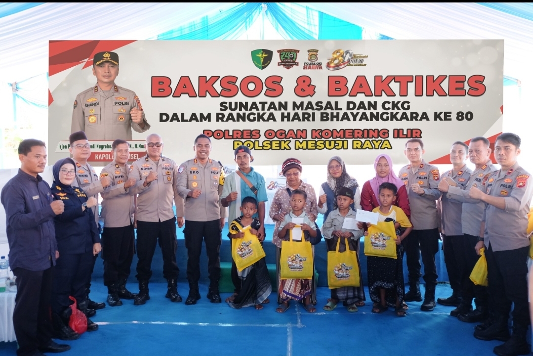 Ratusan Warga Serbu Mapolsek Mesuji Raya, Sunatan Massal dan Cek Kesehatan Gratis Jadi Magnet