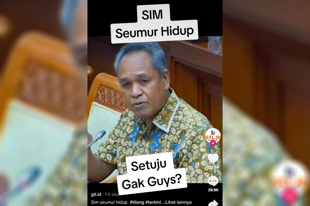 Tutup Celah Pungli, Anggota DPR RI Usulkan SIM Berlaku Seumur Hidup, Warganet: Setuju Pak