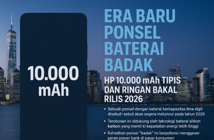 WOW Ponsel Baterai Super Badak 10.000 mAh Bakal Rilis 2026, Ini Bocorannya