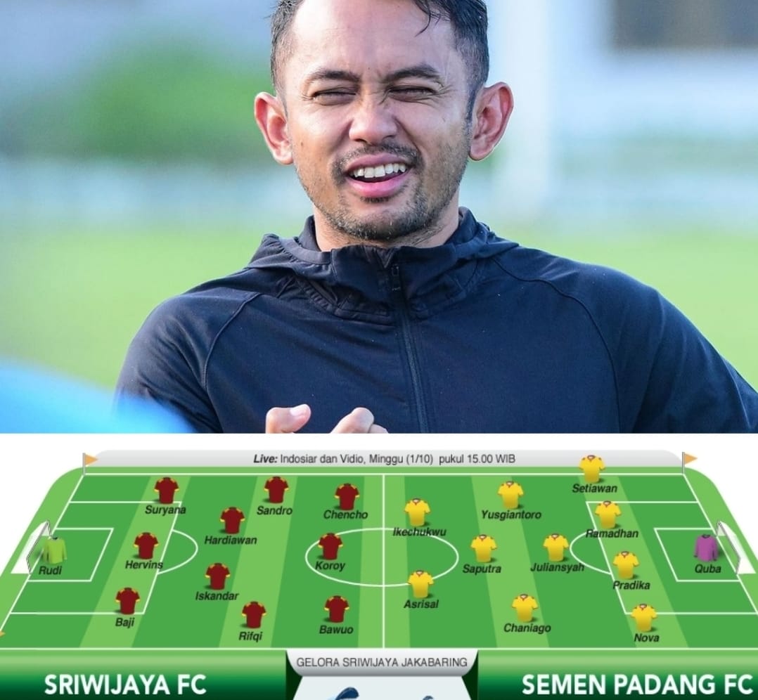 Ini Perkiraan Pemain Sriwijaya FC Lawan Semen Padang FC, Dukung Yuk Tim Anda Live di Sini