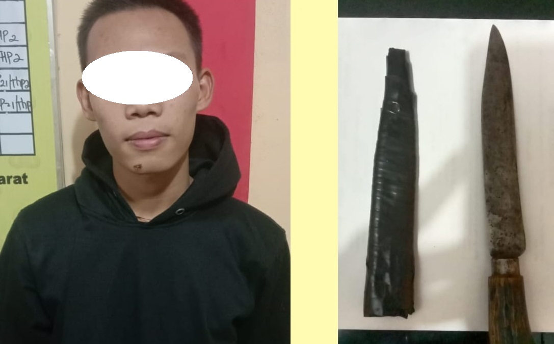 Selipkan Pisau di Pinggang, Pemuda Tanggung Ditangkap Polisi