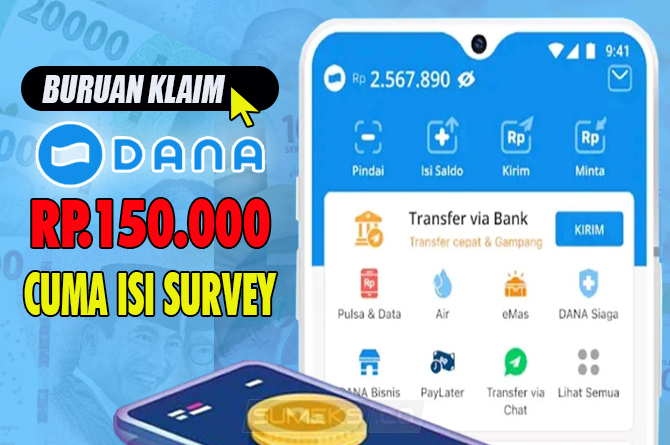 BURUAN Daftar Cuma Pakai Nomor Hp DOANK Saldo DANA Gratis Rp 199 Ribu Langsung Cair di E- Wallet