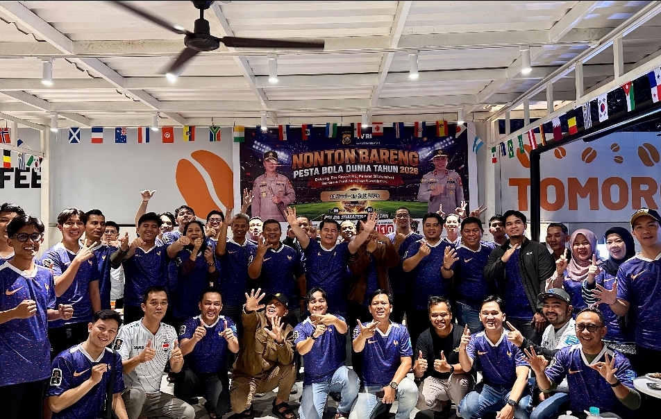 Dirreskrimsus Polda Sumsel Satukan Instansi dan Mitra Strategis Lewat Nobar Piala Dunia 2026