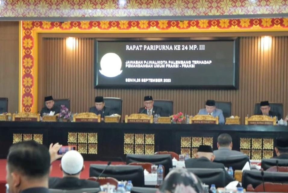  Pj Wako Palembang Jawab Pandangan Fraksi DPRD, Mulai dari Infrastruktur dan Inovasi PAD
