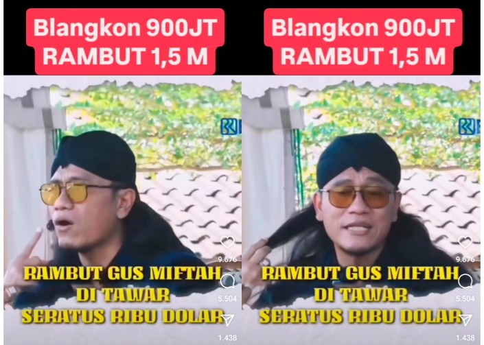 Beredar Video Rambutnya Ditawar Rp1,5 miliar, Warganet Sebut Gus Miftah Makin Halu