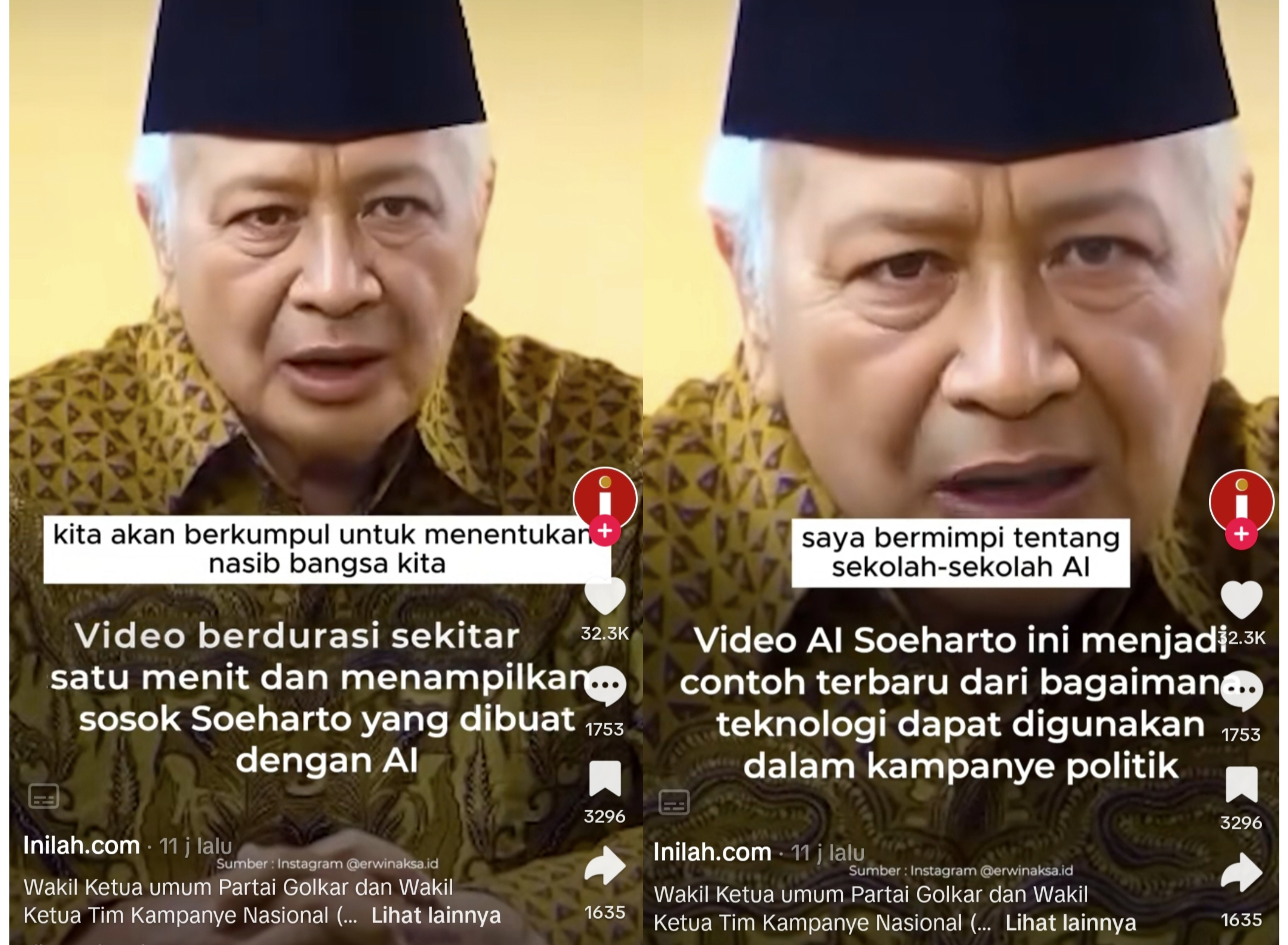  Soeharto 'Bangkit' Lewat Teknologi AI, Pesannya untuk Pemilu 2024 Bikin Takjub Warganet