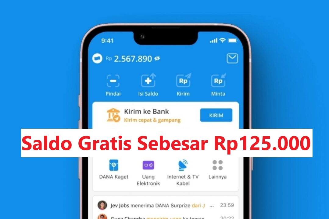 Klaim Link DANA Kaget Hari Ini, Langsung Tarik Saldo Gratis Sebesar Rp125.000