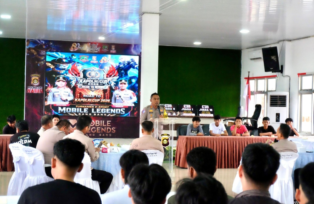 Turnamen E-Sport Mobile Legends Road to Kapolri Cup 2026 Polres OKI 32 Tim Bertarung