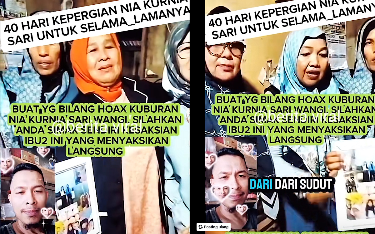 MasyaAllah Makam Nia Kurnia Sari Harum, Emak-emak Ini Membuktikan Sampai Menangis