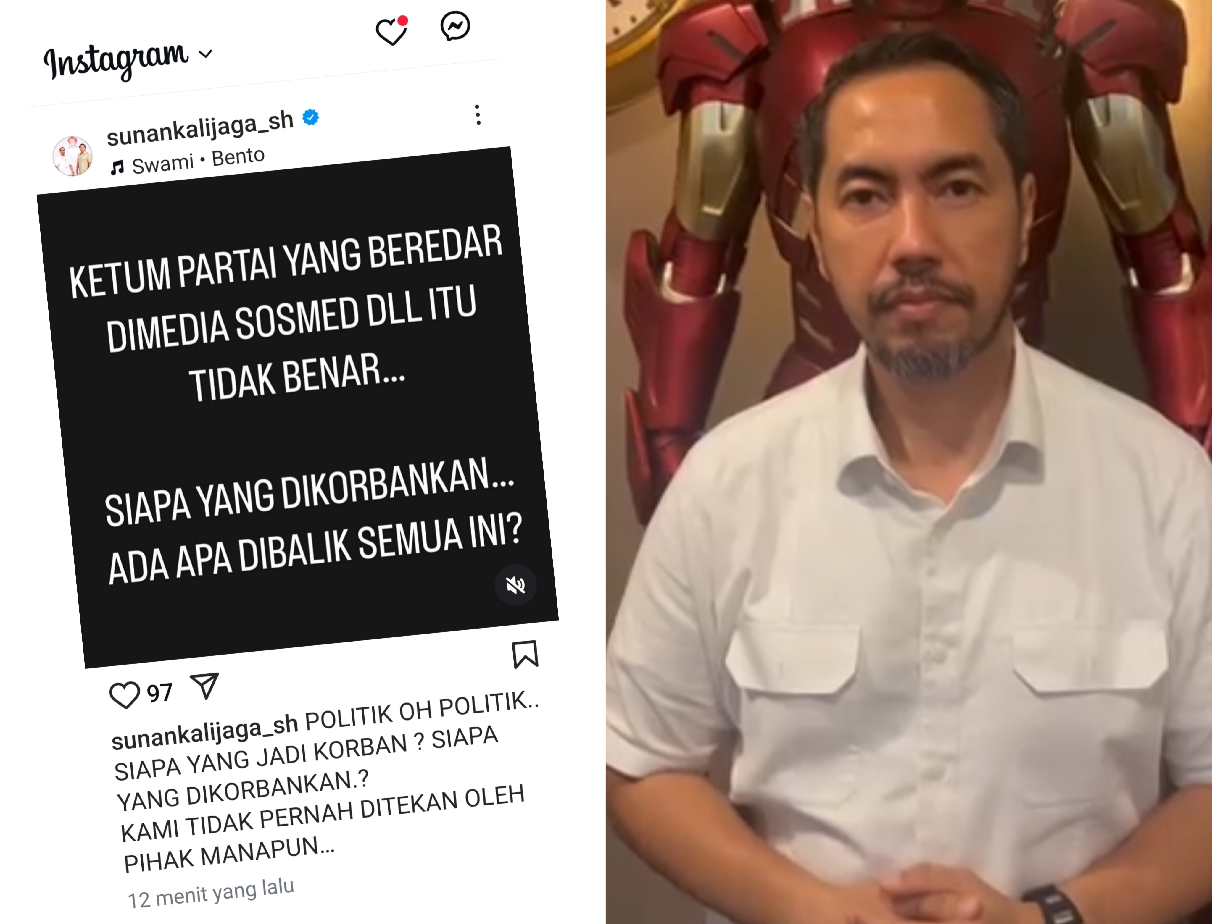 Sunan Kalijaga Ungkap Ada Sosok yang Dikorbankan dari Kasus Dugaan Ketum Partai Aniaya Istri Muda