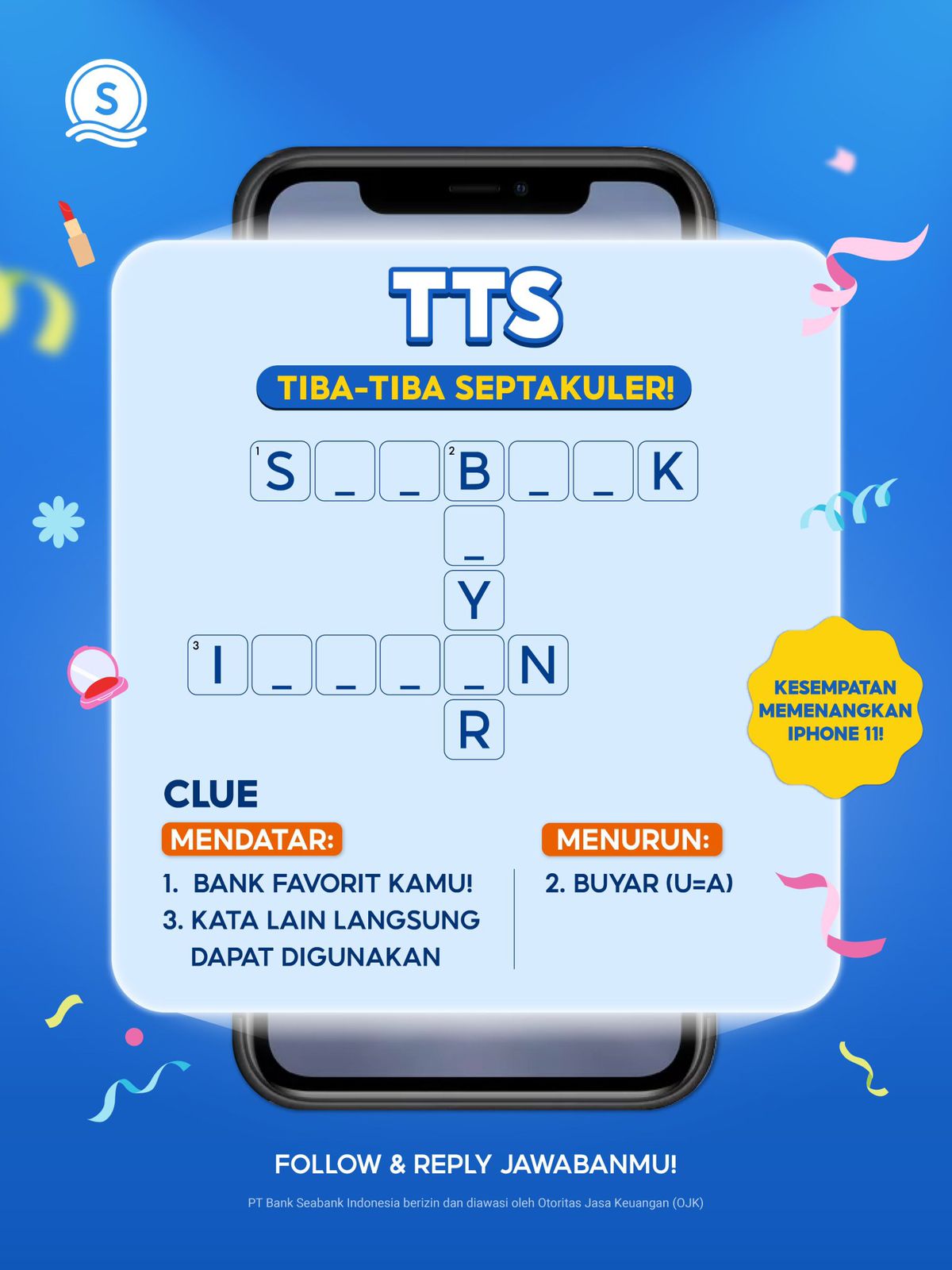 Bank Digital SeaBank Bagi-bagi Iphone Gratis, Nasabah Bank Cukup Main TTS  