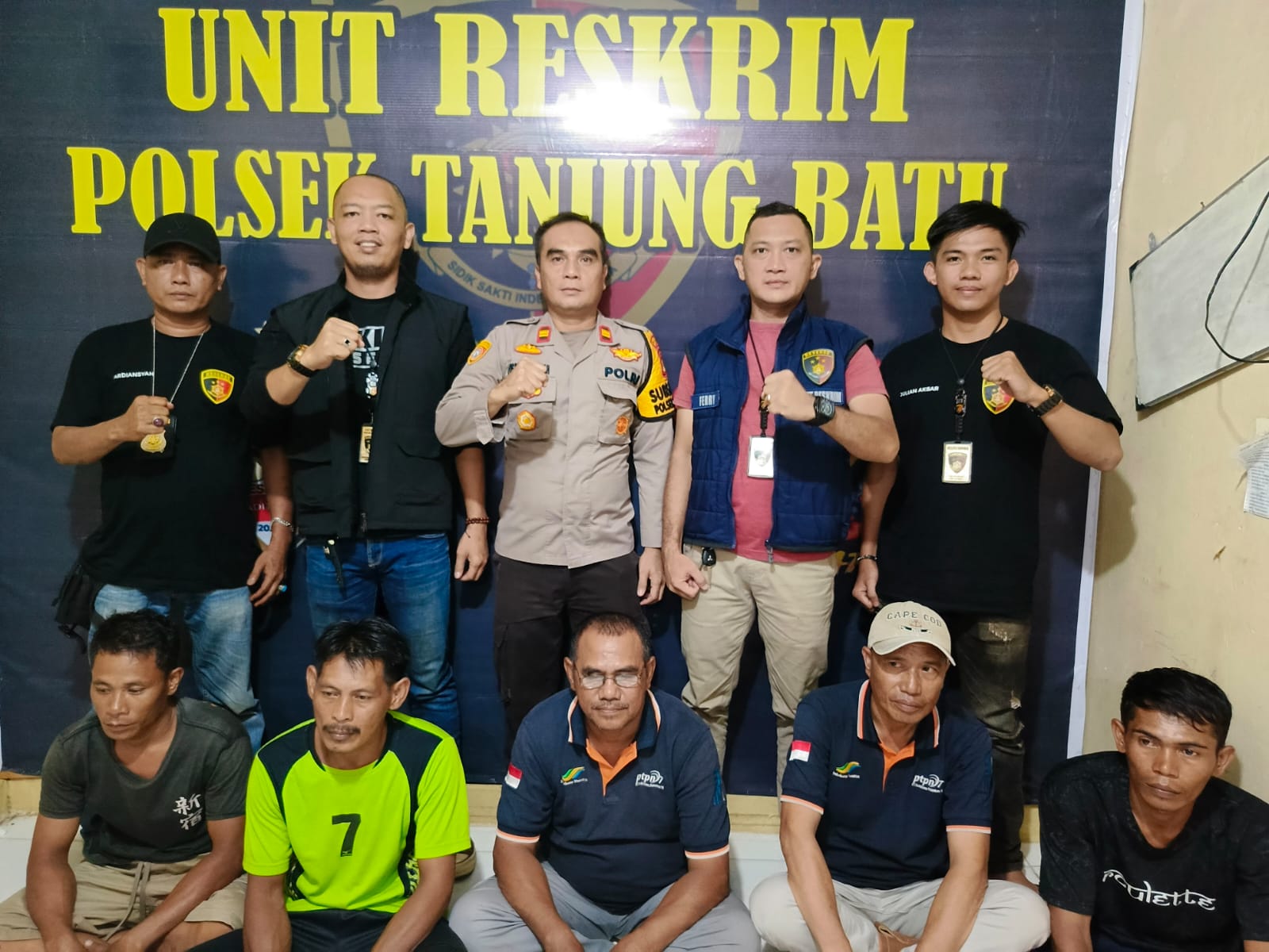 Kawanan Pencuri Pupuk Milik PTPN Cinta Manis Ogan Ilir, Diamankan Team Rimau Batu Polsek Tanjung Batu