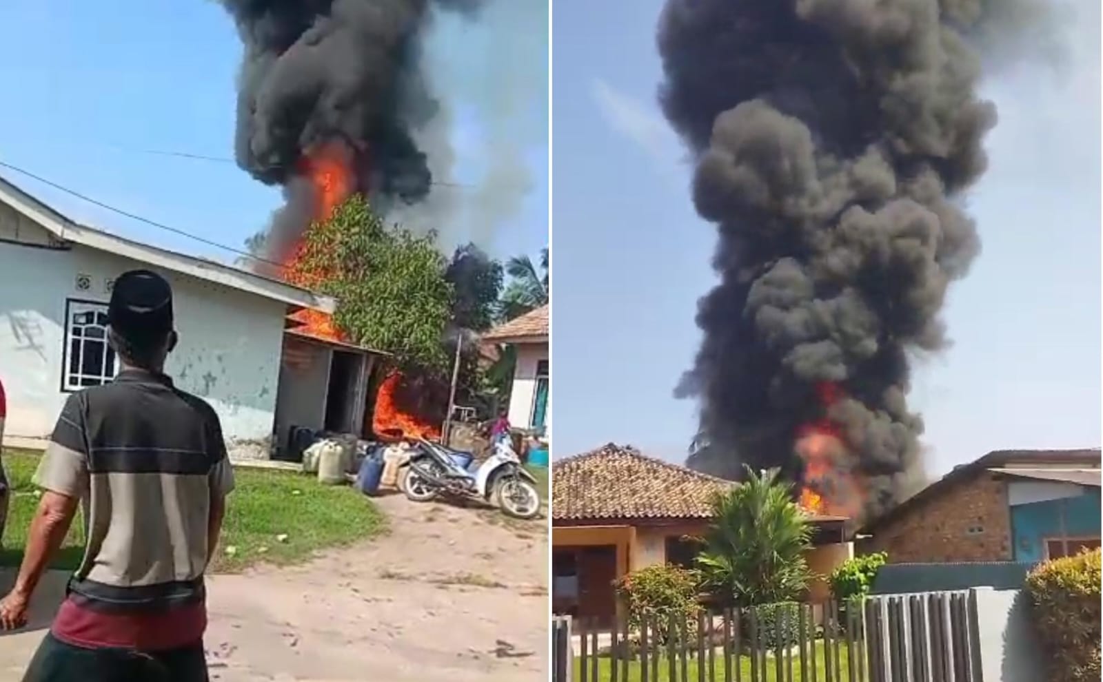 Diduga Gudang Minyak di Talang Jambe Terbakar, Warga Geger