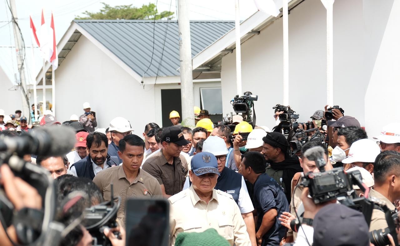 Presiden Prabowo Tinjau Kesiapan Huntara di Aceh Tamiang, Kontribusi Hutama Karya untuk Korban Bencana