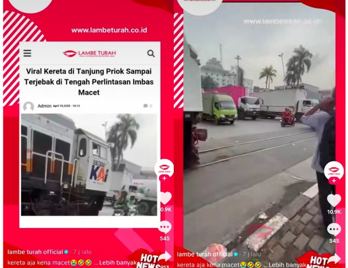 HEBOH Kereta Barang Terjebak Macet di Tanjung Priok 