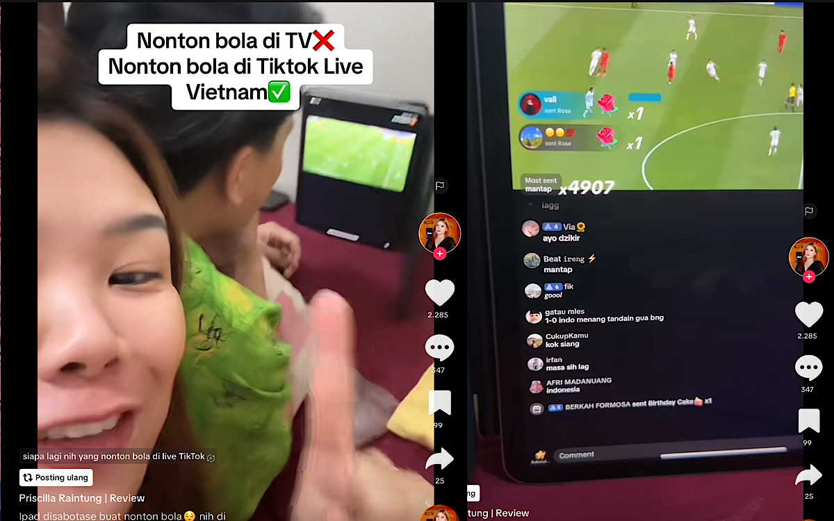 Cara Unik Netizen Nonton Timnas Indonesia vs Uzbekistan di Live TikTok Akun Vietnam, Bisa Jalan Kemana Aja!   