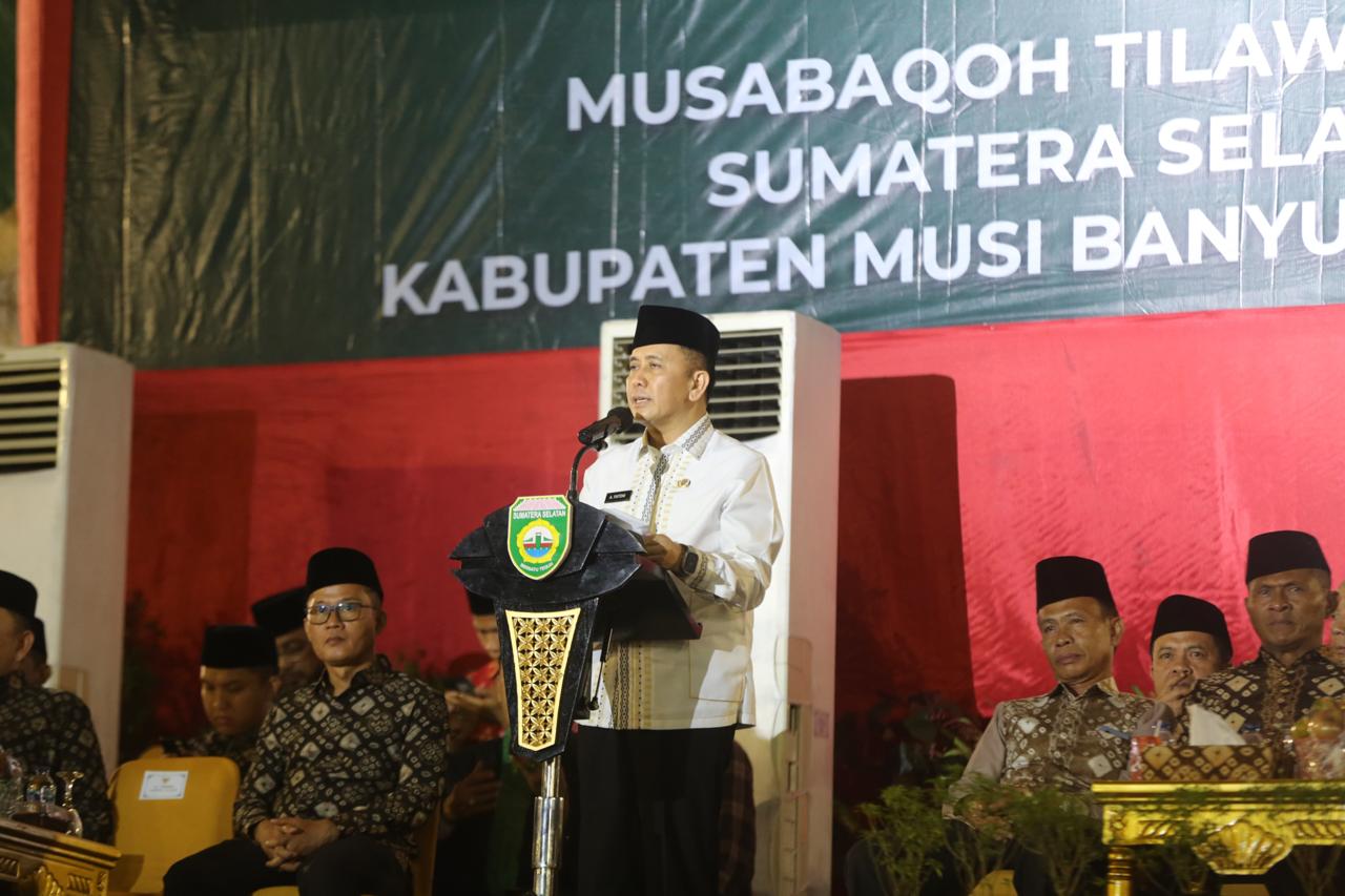 Pj Gubernur Agus Fatoni  Buka MTQ XXX Tingkat Provinsi Sumsel Tahun 2024 di Kabupaten Muba