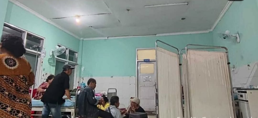 Plafon Ruangan RSUD Kayuagung OKI Nyaris Ambruk, Pasien Khawatir