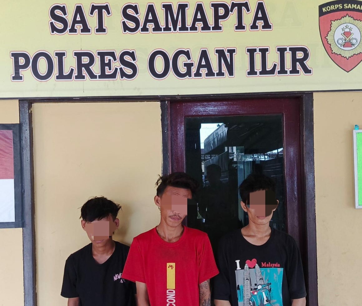 Diduga Lakukan Pungli di Simpang Palemraya, 3 Terduga Pelaku Premanisme Diamankan Tim Patroli Polres Ogan Ilir