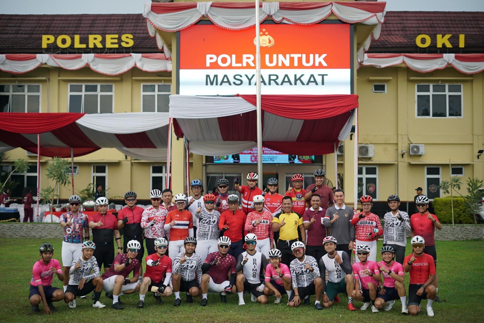 Gobar Musi HUT RI ke-80 Kapolda Sumsel Tiba di Mapolres OKI