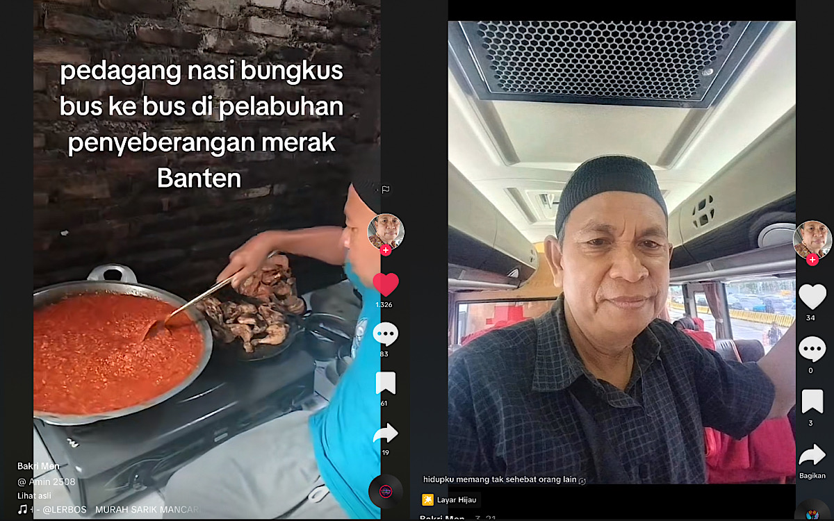 Pak Bakri Penjual Nasi Bungkus Viral di Pelabuhan Merak Banten yang Paling Dicari Penumpang Saat Mudik  
