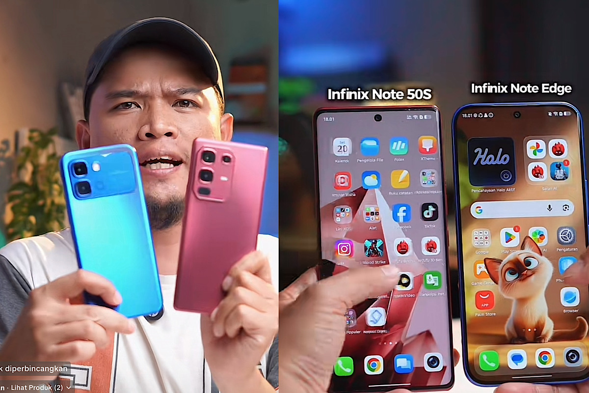 Infinix Note Edge vs Infinix Note 50s Harga Sama Beda 1 Tahun, Petarungan Dimensity 7300 vs 7100 Mending Mana?