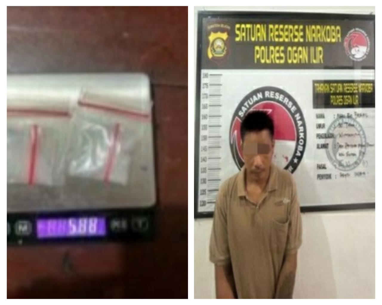 Undercover Buy Sat Res Narkoba Polres Ogan Ilir Berhasil, Amankan Seorang Pengedar Bersama 5,88 Gram Sabu