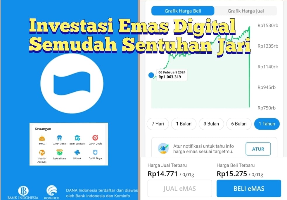 Gak Perlu Ribet! Beli, Jual, dan Cetak Emas Digital di DANA