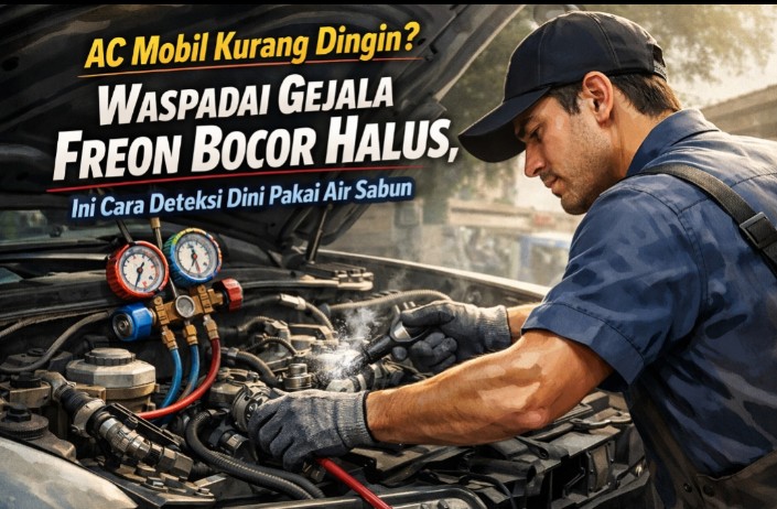 AC Mobil Kurang Dingin? Waspadai Gejala Freon Bocor Halus, Ini Cara Deteksi Dini Pakai Air Sabun