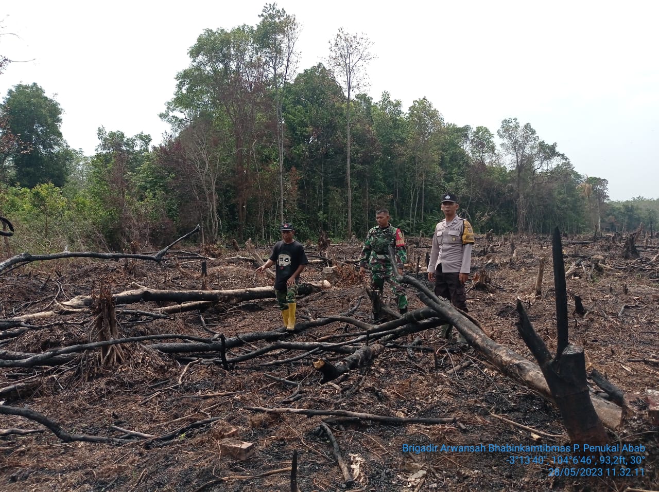 Polisi Temukan Satu Hotspot di Lahan Milik Warga Desa Betung Selatan PALI