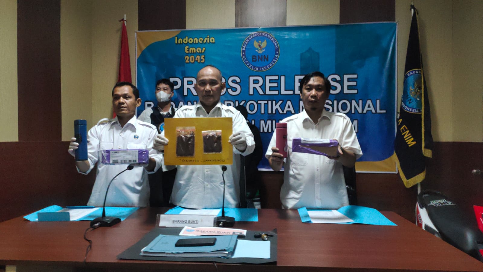 BNN Muara Enim Ungkap Kasus Narkotika Synthetic Cannabinoid 