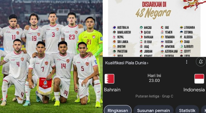 Tempat Nonton Live Streaming Timnas Indonesia Vs Bahrain Kualifikasi Piala Dunia 2026, Simak Linknya Disini! 